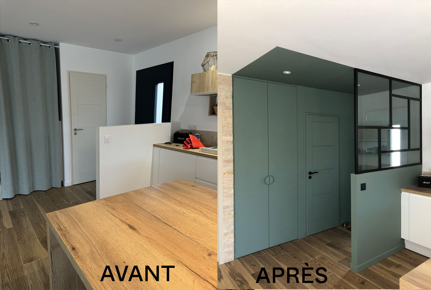 Verrière entrée, séparation